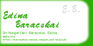 edina baracskai business card